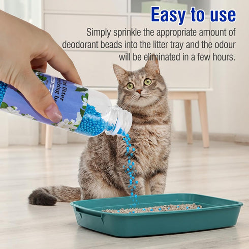 Xcdsxer 8.5 oz (2 Cat Litter Box Deodorant - Beads & Crystals | Eliminate Cat Stink, Neutralize Odor, pcs)