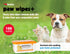 Paw Wipes Plus, 100 Orange Scented Wipes - Absorbent Pet Wipes for Dogs, Cats, Puppies & Kittens, Easy to Use