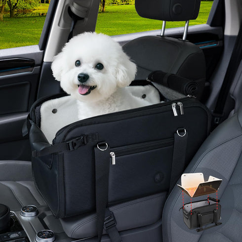 YUDODO 10-18lbs Large Console Dog Car Seat (Width9in) Fits Truck & SUV,