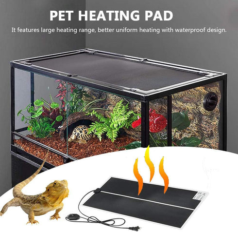 2 Pack 14 W Reptile Heating Pad - Under Tank Heater with Temperature Control for Reptiles, Turtle, Tortoise, Snakes,