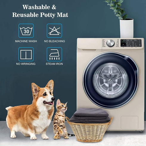 SIWA MARY Large Reusable Pee Pads for Dogs, 72" x 72", Washable, Fast Absorbent, Non-Slip, Waterproof Training Pads