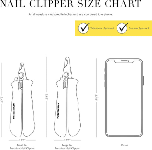 Trimmer Tweezerman Large Nail Clippers for Dogs & Cats, Manual Professional Cat & Dog Nail with Ergonomic Handle