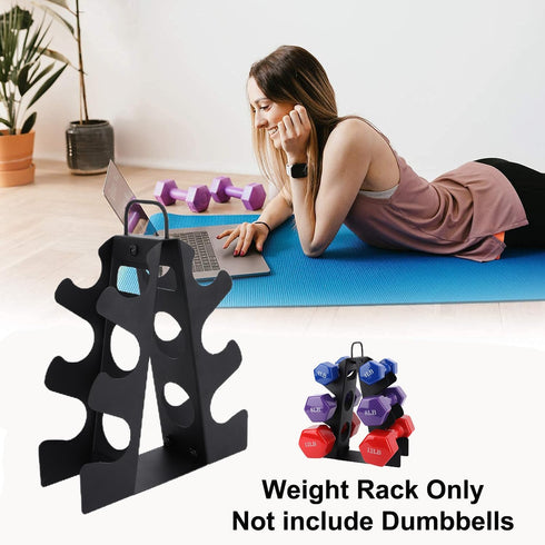 Weight Rack for Dumbbells, EXBTOKA Compact A-Frame Dumbbell Rack Stand Only for Home Gym Workout