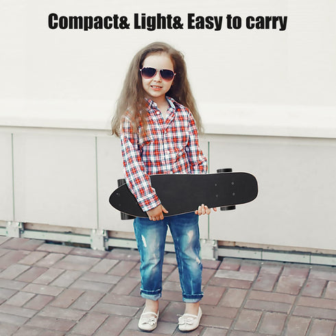 Skateboard Complete - 22 Inch Mini Cruiser for Beginners, Kids, Boys, and Girls