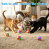 Qulkws 40 1.7" Pcs Soft Plush Cat Ball Toy Kitty Yarn Puffs Rainbow Pom Pom Cat Toy Balls Small Plush Soft Balls Fuzzy