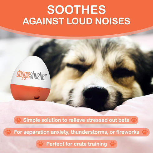 1 Count Doggie Shusher Portable Sound Machine - Calming White Noise for Dogs, Separation Anxiety Relief for Pets