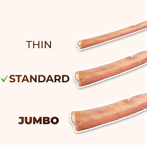 HULK Pet Products 6-inch (Pack 10), 100% Bully Sticks for Dogs of Natural Scent & Long Lasting Dog Dental Chews All