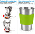Odoland Camping Cookware Stove, Carabiner Canister Stand, Tripod, Stainless Steel Cup, Fork Spoon Kit