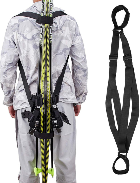 Ski and Pole Backpack Carrier Strap - Effortlessly Transport Your Ski Gear