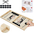 moopok Fast Sling Puck Game - Fast Action Super Foosball Table Desktop Battle Slingshot Wooden Air Hockey Board Game