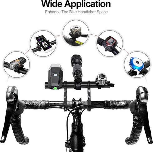 XNX Bicycle Double Handlebars Extender Aluminum Alloy Bracket Accessories for 20mm-32mm Bars Caliber