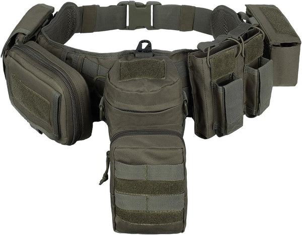 YAKEDA 5 in 1 Battle Duty Belts, Tactical Utility Belt for Law Enforcement with Pouches