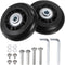 uxcell Replacement Luggage Wheels 64x24mm Suitcase Repair Kits with 4 PU Bearing Wheels, Washers, Wrenches