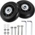 uxcell Replacement Luggage Wheels 64x24mm Suitcase Repair Kits with 4 PU Bearing Wheels, Washers, Wrenches