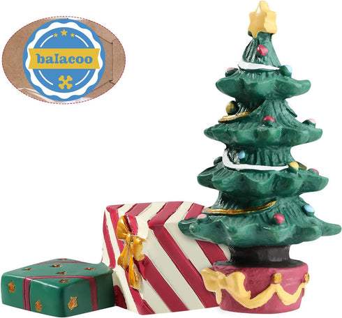 Christmas Aquarium Decoration Set - Miniature Resin Ornaments for Fish Tank Supplies and Table Decor