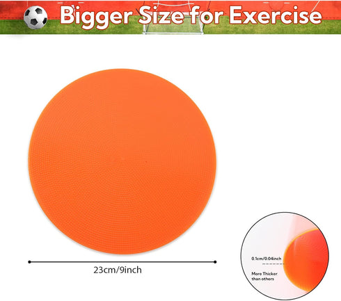 Suprwin 9 Inch -30 Poly Vinyl Spot Markers, Non Slip Rubber Agility Markers Flat Field Cones Floor Dots,for Exercise