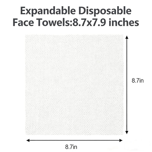 MAGIKON 100-Pack Compressed Towels - Expandable Cotton Face & Body Wipes for Travel, Camping & Emergency Kit