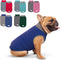 cyeollo 2 Pack Fleece Dog Sweater, Stretchy Pullover Soft Jacket with Reflective Stripe for Small Dogs Grey & Blue