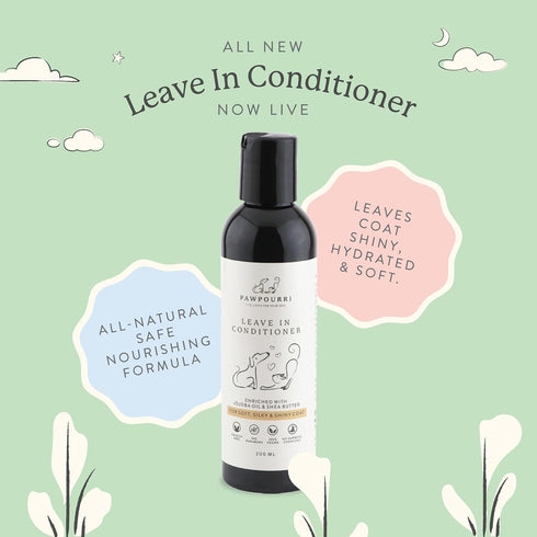 Leave-in Conditioner for Dog - Pet Grooming Spray with Jojoba Oil, Shea Butter, Aloe Vera & Green Tea Extract (6.7oz)