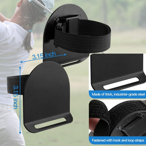 Xxerciz Metal Landing Pad for Golf Bag: Magnetic Accessories, Rangefinder, Golf Towels Strap Clip with Two Hook and