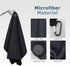 Magnetic Golf Towel - Exquisit Microfiber Waffle Black Towel Golf Accessories for Men & Women 20"x20"