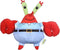 SpongeBob SquarePants for Pets Mr. Krabs Figure Plush Dog Toy, 6 Inch Small Dog Toy for SpongeBob Fans, Crab Squeaky