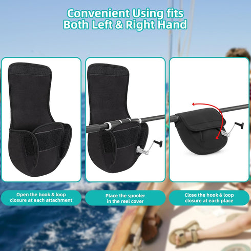 Neoprene Spinning Reel Cover, Waterproof & Shockproof Fishing Reel Protective Case for Universal Reel Pouch