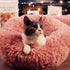 otoez Kitten Puppy Bed 15.7" Pink, Extra Small Round Dog Cat Beds, Anti-Anxiety Plush Calming Donut Bed