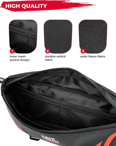 KEMIMOTO Universal Waterproof Motorcycle Handlebar Bag, Front Storage Bag for Electric Dirt Bike