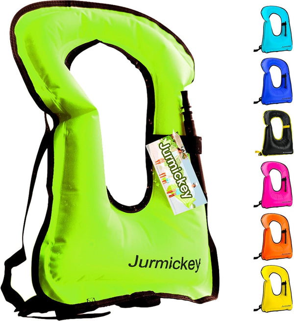 Inflatable Snorkel Vest for Adults - Portable Buoyancy Jacket for Snorkeling, Swimming, Kayaking, Boating