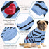 Queenmore Striped Dog T-Shirt, Long Sleeve Cotton Shirt for Small Medium Dogs Cats, Outfits for Frenchie, Dachshund,