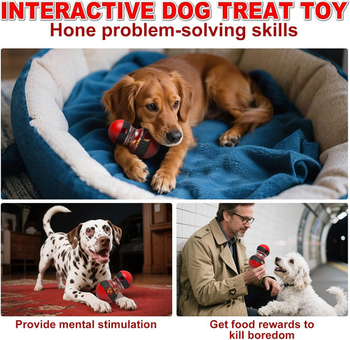 Dog Treat Dispenser Toy Interactive Dog Puzzle Toys Dogs Puzzles Feeder Slow Feeding Treat Dispensing Ball Food