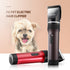 Tomeco P6 New BaoRun Professional Rechargeable Pet Electric Hair Clipper Cutter Scissor Grooming Kit Brown Red For Pet