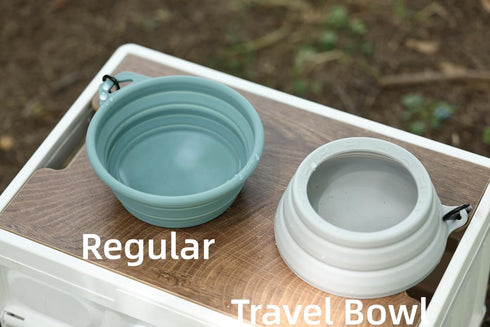 Collapsible Dog Water Bowl, Large 34oz No Spill Portable Pet Bowl for Travel, Less Splash for Road Trips