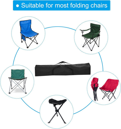 39 Inch PATIKIL Camp Chair Replacement Bag, Nylon Foldable Carrying Bag Large Zippered Bag with Shoulder Strap