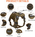 Petmolico Tactical Dog Harness with Leash, No Pull Harness for Medium Dogs, Hiking Training Military Service with
