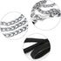 Chain Leash Metal Dog Leash, Chrome Plated with Soft Padded Handle for Small Dogs (S, Black Handle)