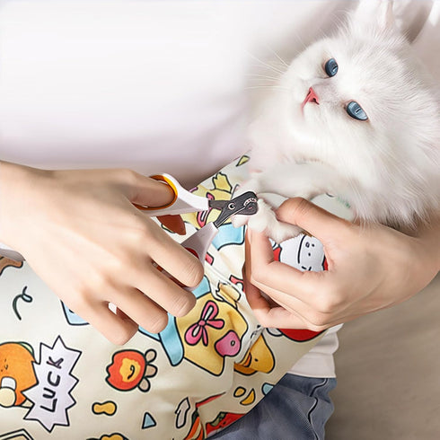 Generic Cat Wrap for Cutting Nails - Adjustable Grooming Bag, Soft Pet Swaddle Blanket, Anti-Escape Calming |