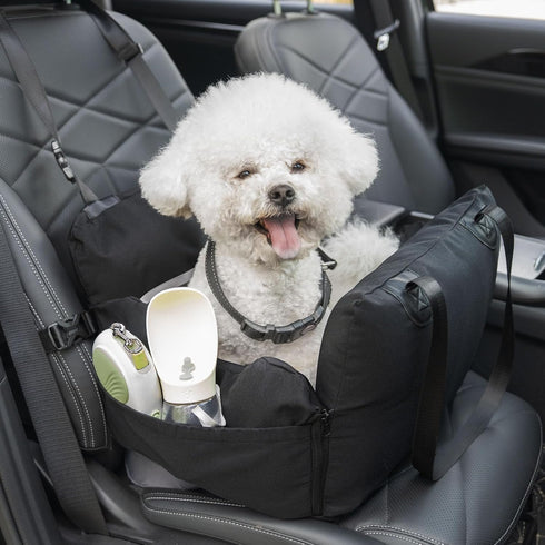 VVICOGARD Dog Car Seats for Small Dogs, Removable Airbag Design Black Washable