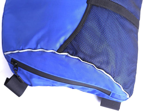 Portable Kayak Seat Back Storage Bag, 600D Oxford Waterproof Organizer with Adjustable Adhesive Straps and Mesh Pouch
