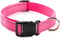Reflective Dog Collar for Small, Medium, and Large Dogs, Adjustable Nylon Collar with Quick Release Buckle, Pink XS