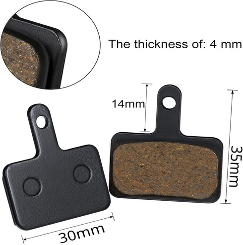 Zonon 4 Pairs Bike Brake Pads, Compatible with TRP Tektro Shimano Deore High-Performance Mountain Bike Disc Brakes