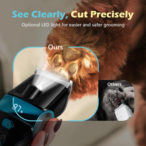 5-in-1 Trimmer Dog Clippers for Grooming with Blade, Dog Grooming Kit Cordless Rechargeable Hair Detachable Stainless