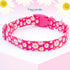 Faygarsle Cotton Dog Collar - Cute Collars for Small Medium Large Dogs, Hot Pink Floral Options, Soft Fancy Pet Collars