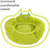 Jiupety Cute Calming Dog and Cat Bed, Indoor High Bolster Donut Dog Beds, Plush Cuddler Bed (L, 27"x27"x14") Green