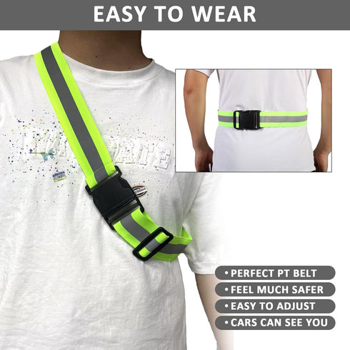 Reflective Running Vest - High Visibility Reflector Vest with Safety Straps