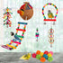 Bird Toys 17 Pcs Hanging Chewing Toys, Climbing Ladder Coconut Bird Cage Toys for Cockatiels, Conures, Finches, Budgies