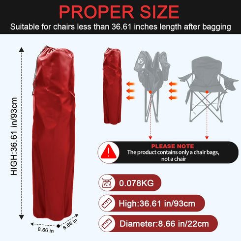 Folding Camp Chair Replacement Bag for Coleman Camping Chairs, Portable Large Mouth Bag with Shoulder Strap for Outdoor