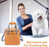 SMYV Pet Grooming Bag for Dog Grooming Supplies, Dog Tote Travel Bag for Pets Grooming Tools Kit Accessories - Orange