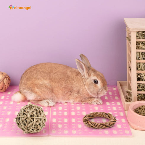 Niteangel 2pcs Rabbit Cage Mat, Durable Foot Resting Pads for Bunny, Guinea Pigs, Chinchillas, Cats & Other Small Pets